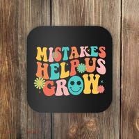 Retro 1960s Hippie Mistakes Help Us Grow Coaster thumb 0