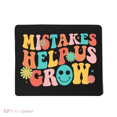 Retro 1960s Hippie Mistakes Help Us Grow Mousepad