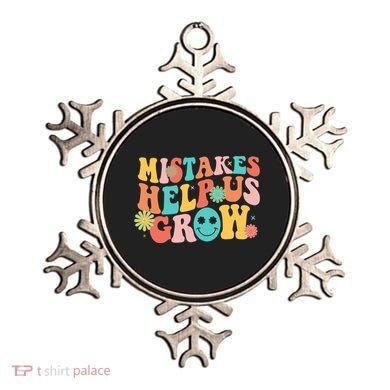 Retro 1960s Hippie Mistakes Help Us Grow Ornament