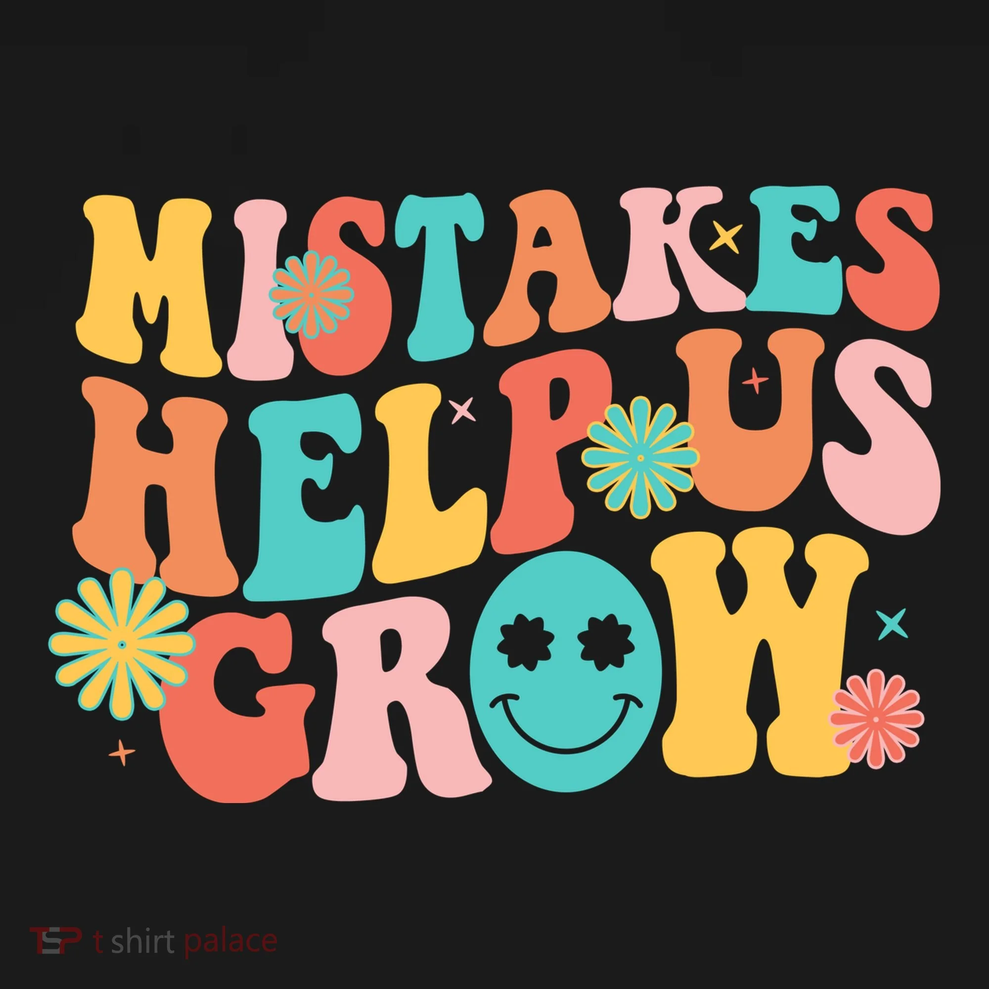 Retro 1960s Hippie Mistakes Help Us Grow Ornament