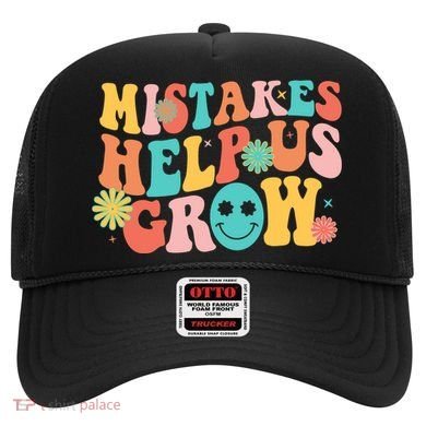 Retro 1960s Hippie Mistakes Help Us Grow Hat