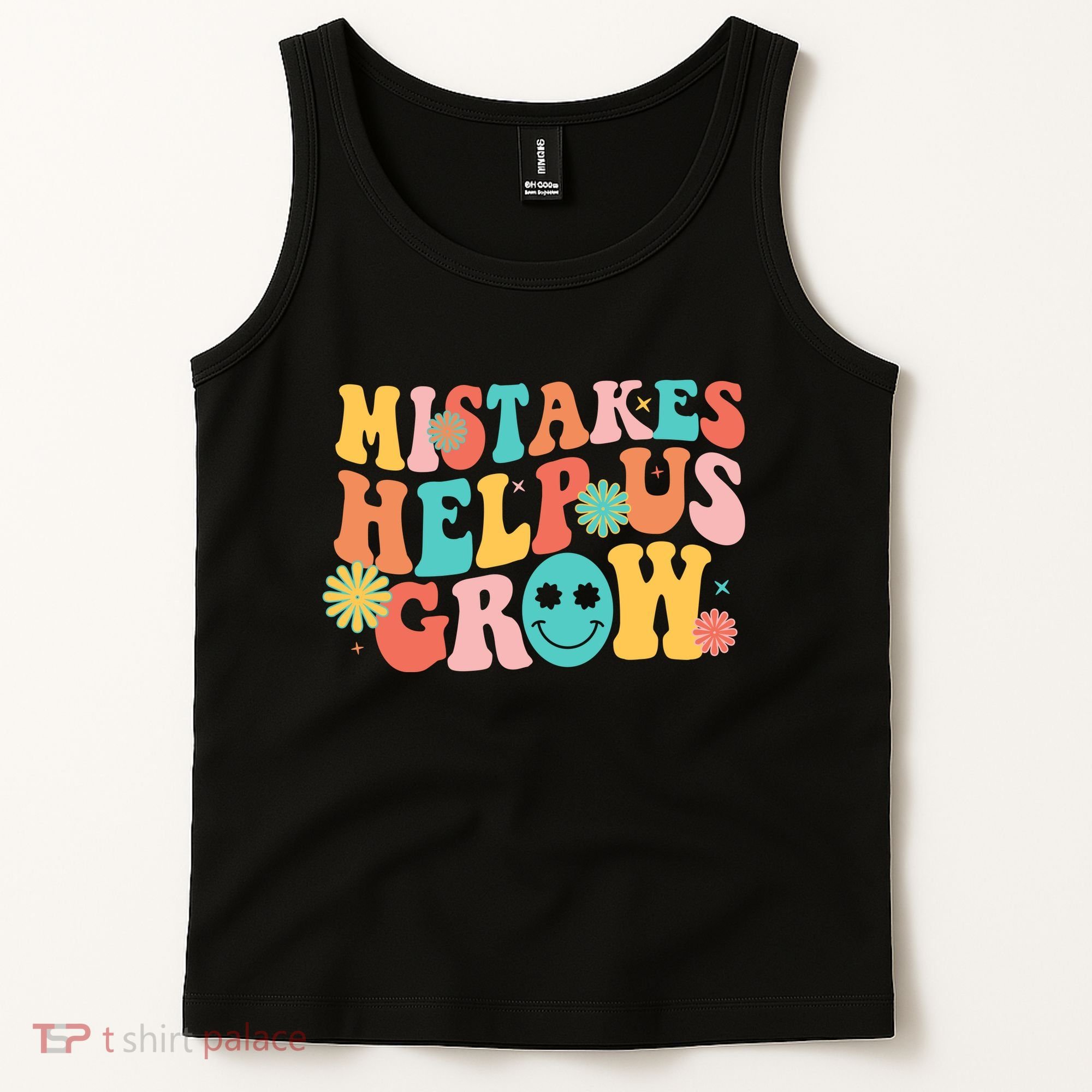 Retro 1960s Hippie Mistakes Help Us Grow Tank Top