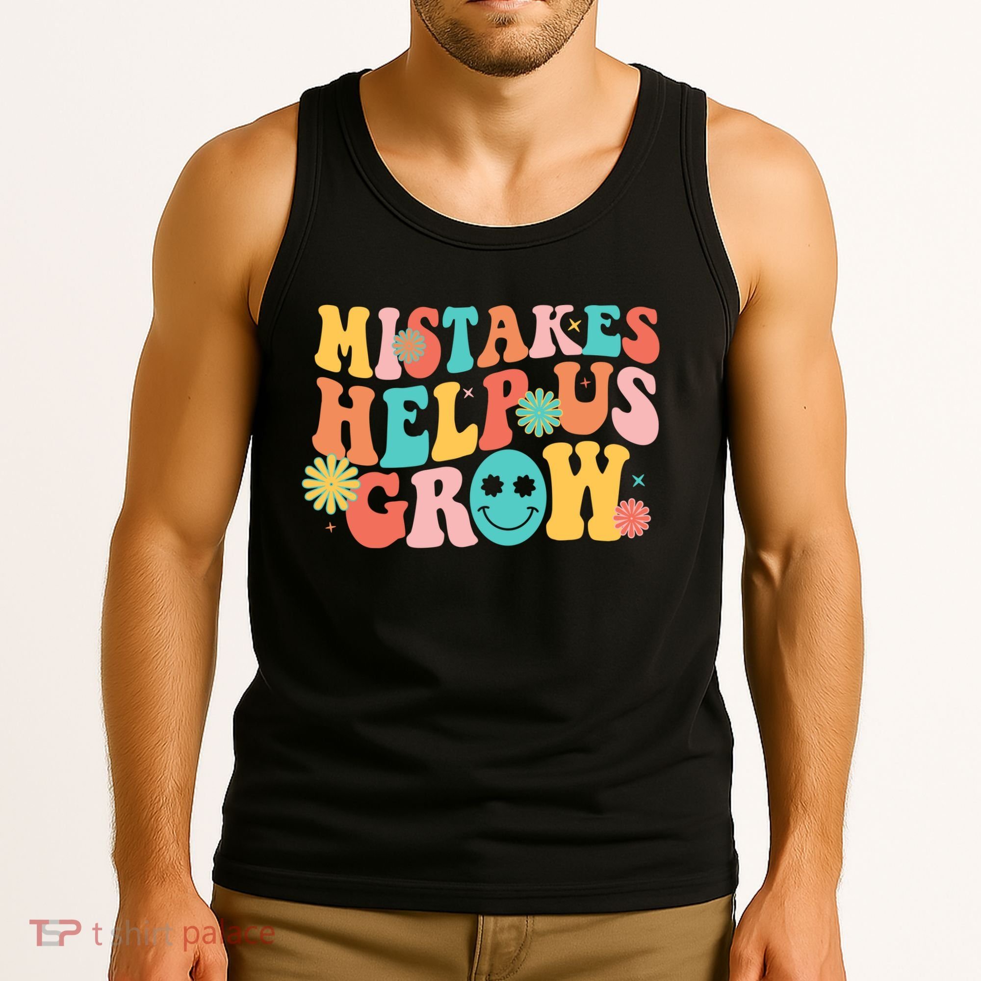 Retro 1960s Hippie Mistakes Help Us Grow Tank Top