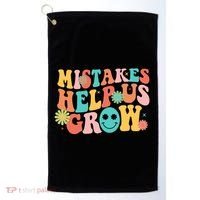 Retro 1960s Hippie Mistakes Help Us Grow Golf Towel thumb 0