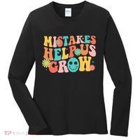 Retro 1960s Hippie Mistakes Help Us Grow Women's Long Sleeve Shirt thumb 0