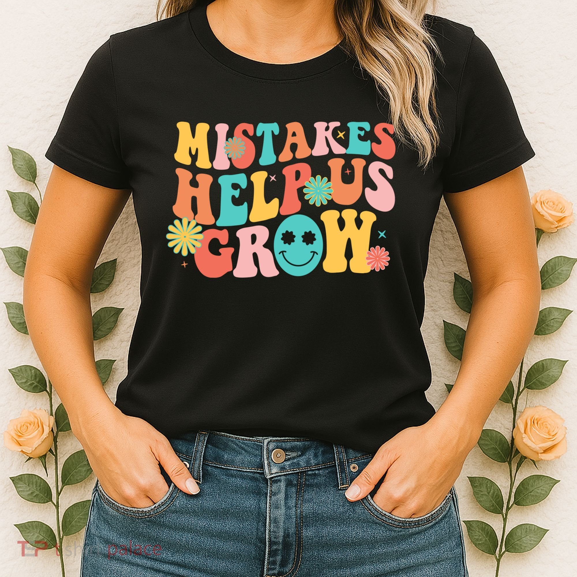 Retro 1960s Hippie Mistakes Help Us Grow Women's T-Shirt