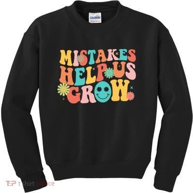 Retro 1960s Hippie Mistakes Help Us Grow Kids Sweatshirt