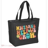 Retro 1960s Hippie Mistakes Help Us Grow Tote Bag thumb 2