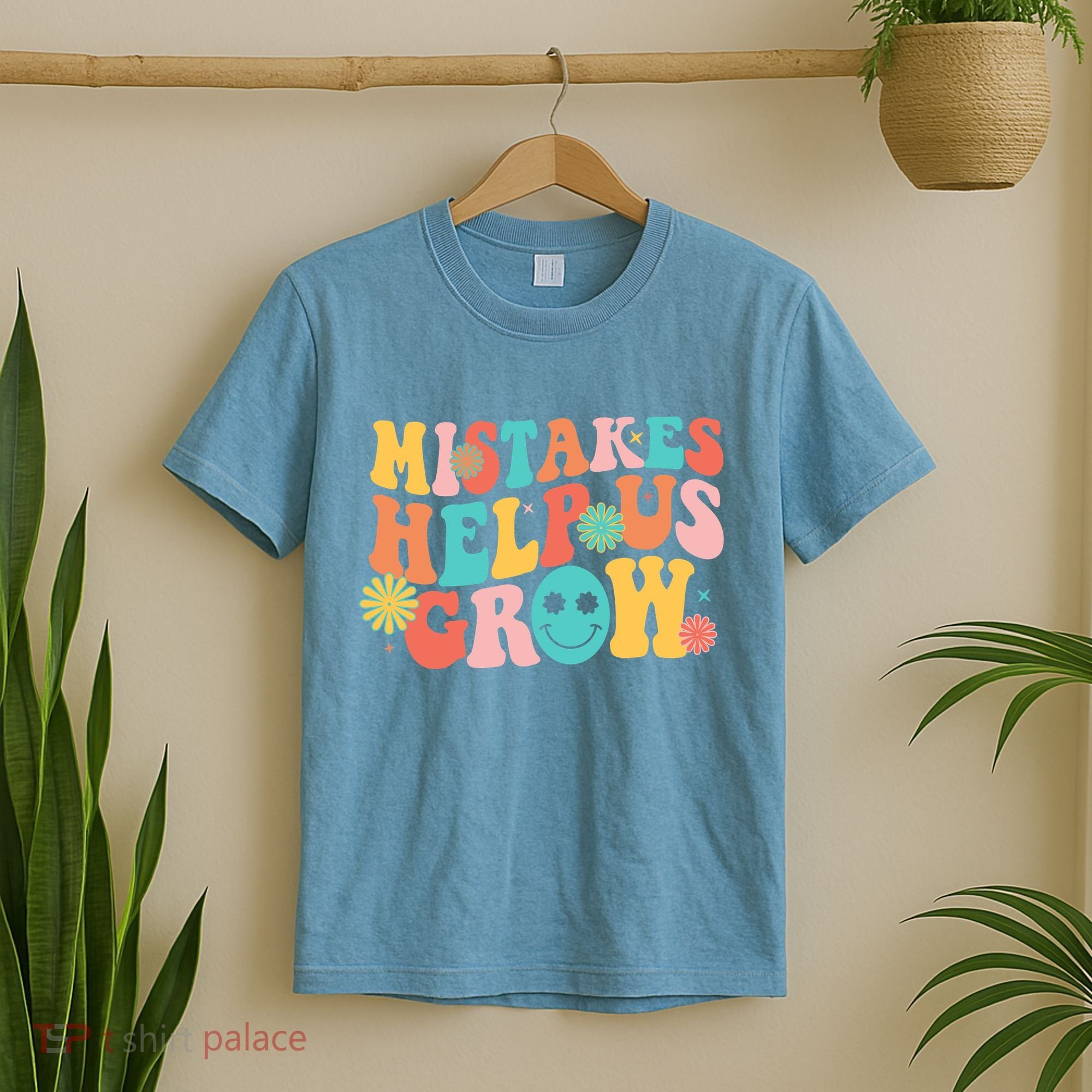 Retro 1960s Hippie Mistakes Help Us Grow T-Shirt