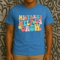 Retro 1960s Hippie Mistakes Help Us Grow T-Shirt thumb 3