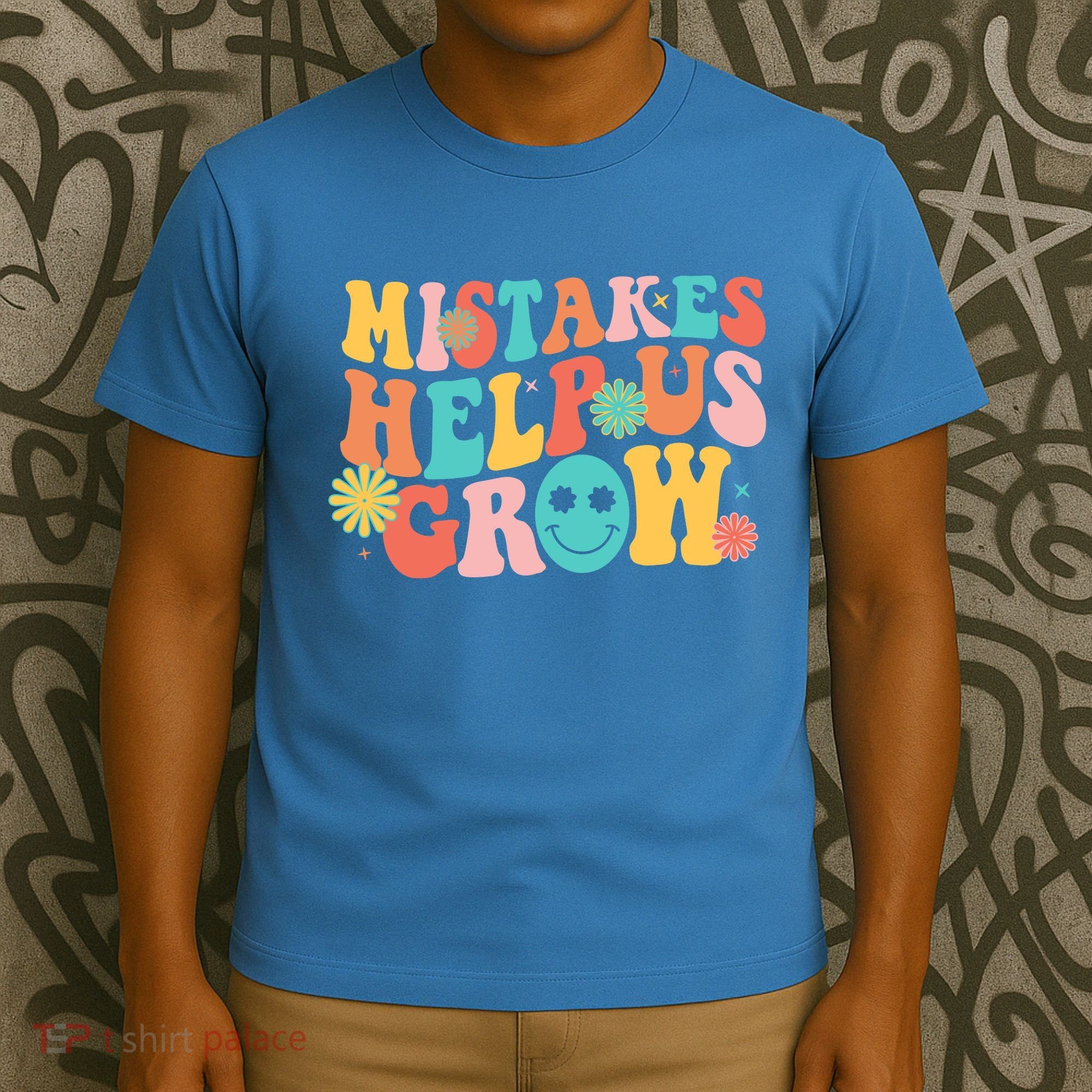 Retro 1960s Hippie Mistakes Help Us Grow T-Shirt