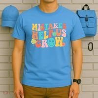 Retro 1960s Hippie Mistakes Help Us Grow T-Shirt thumb 5