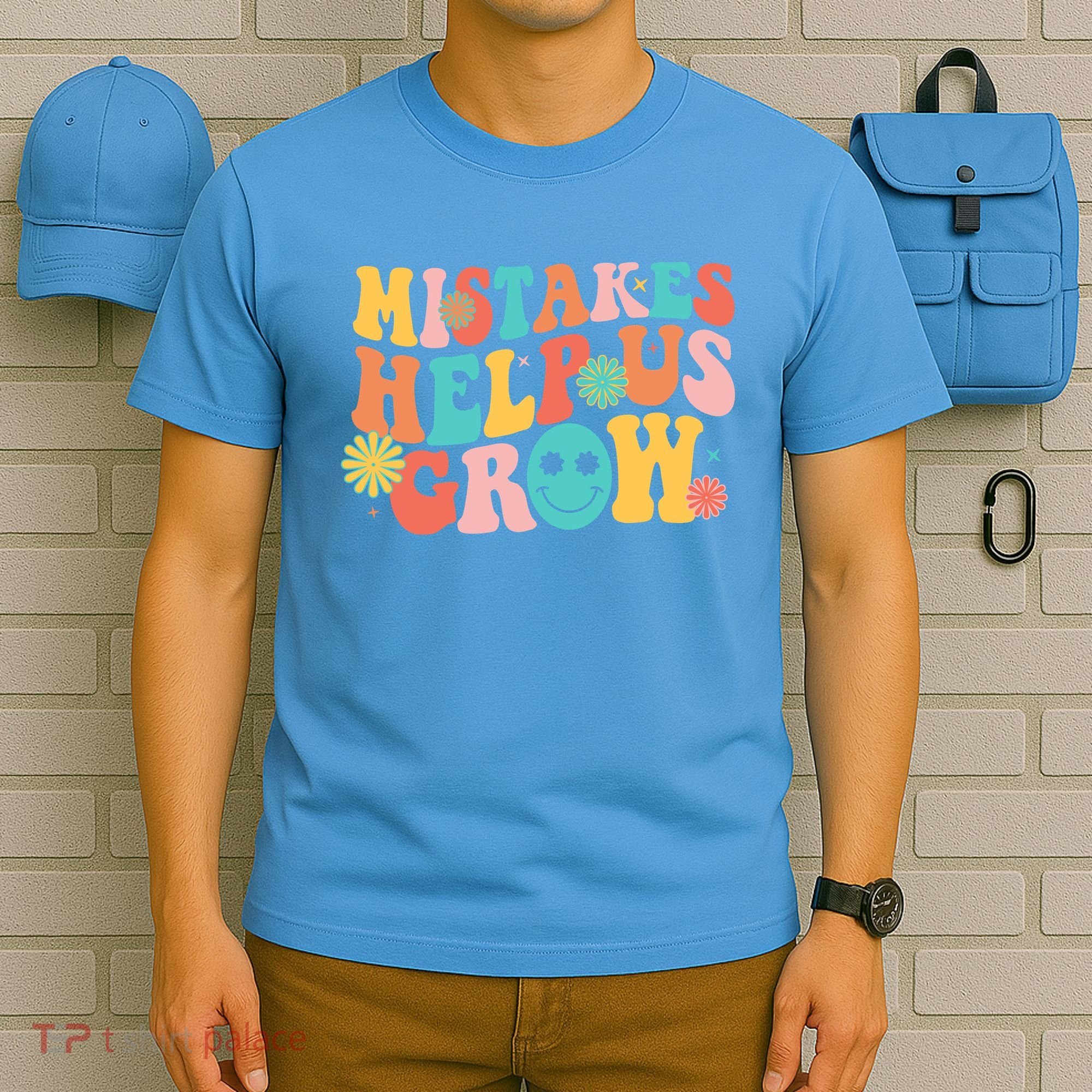 Retro 1960s Hippie Mistakes Help Us Grow T-Shirt