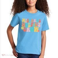 Retro 1960s Hippie Mistakes Help Us Grow Kids T-Shirt thumb 2