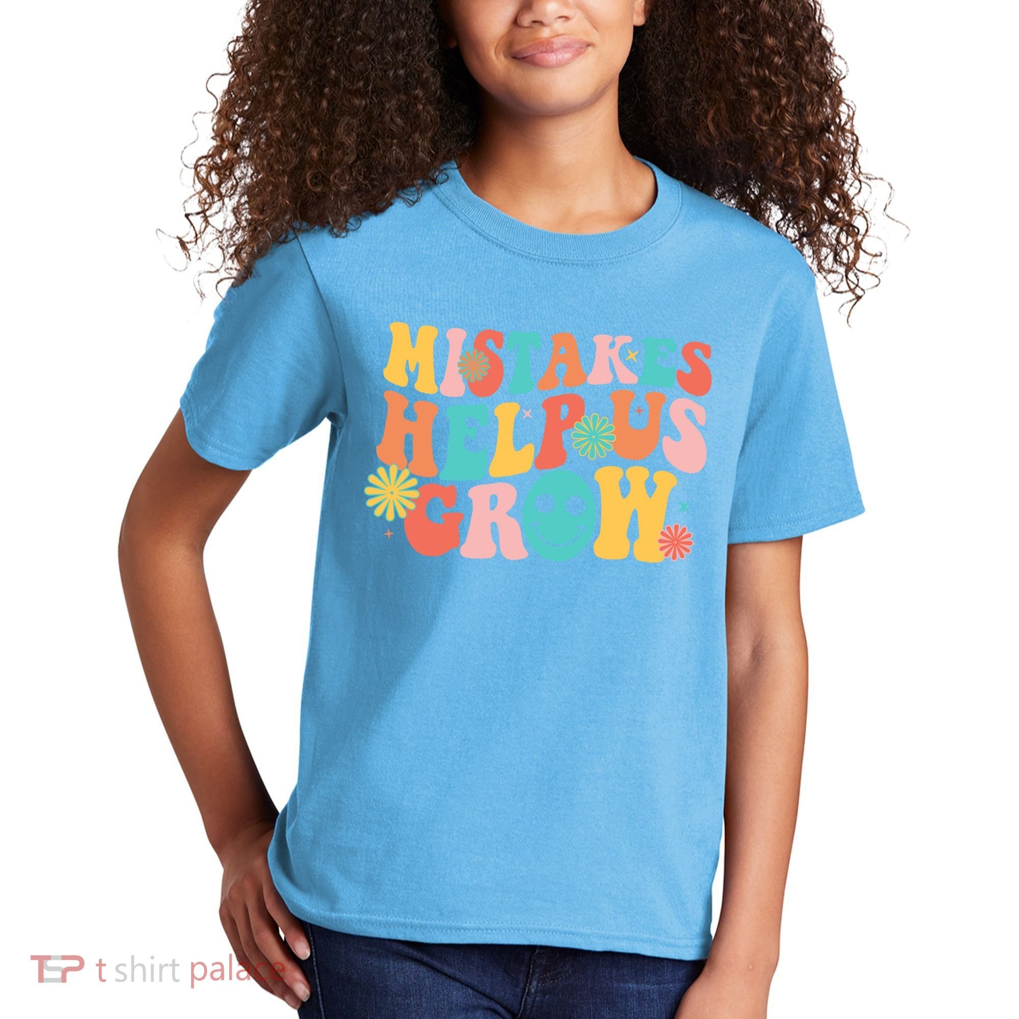 Retro 1960s Hippie Mistakes Help Us Grow Kids T-Shirt