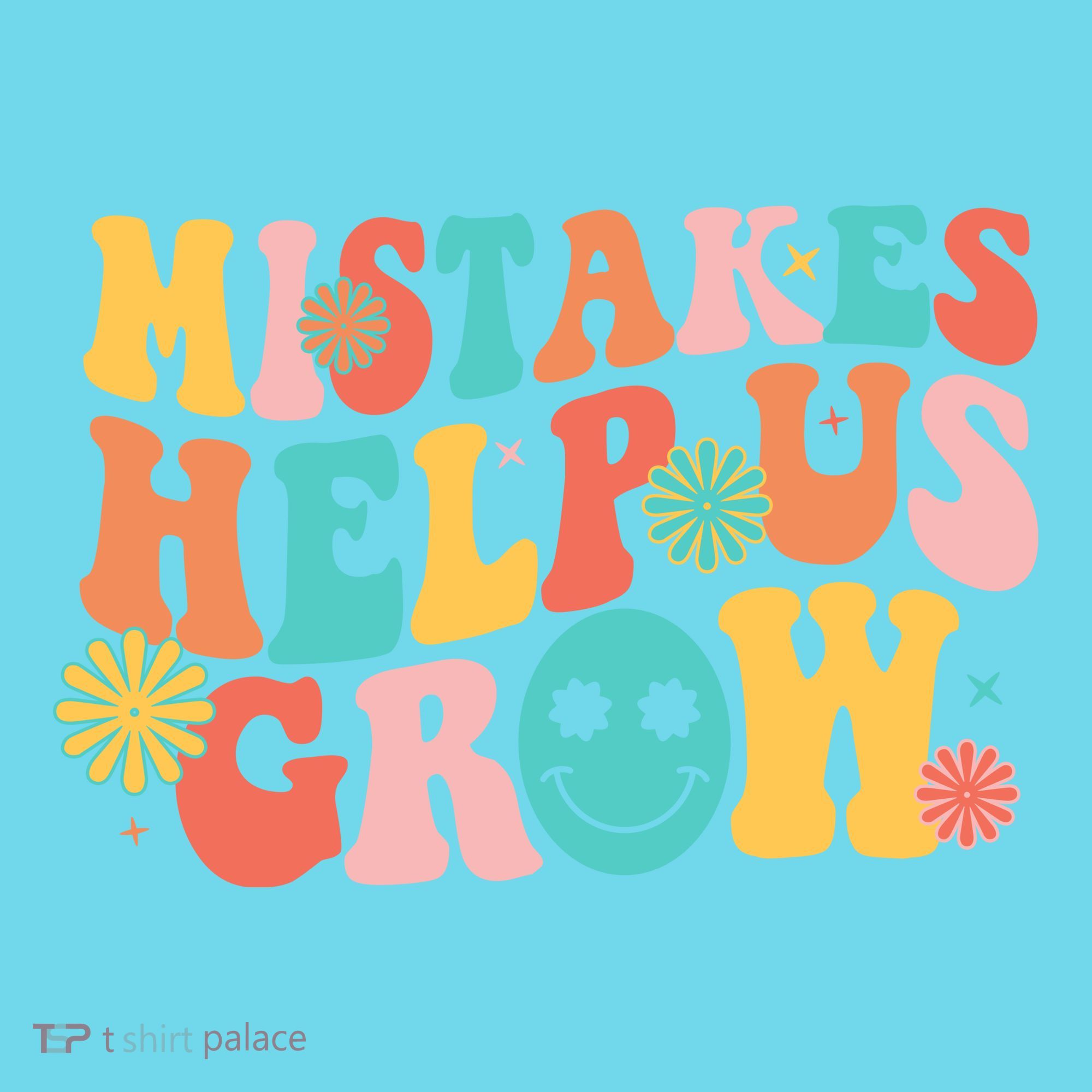 Retro 1960s Hippie Mistakes Help Us Grow Kids T-Shirt