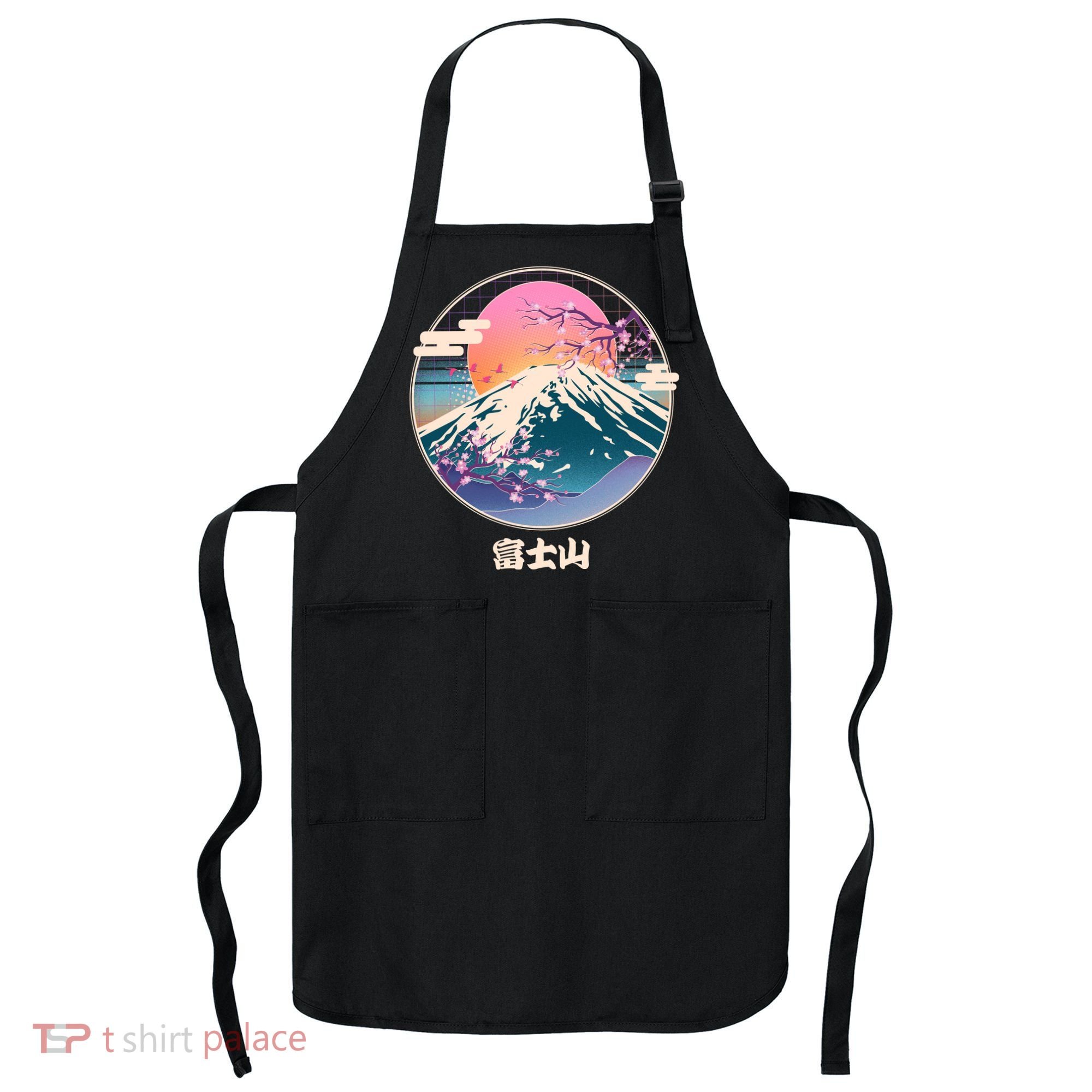 Retro 1980s Japanese Mount Fuji Apron
