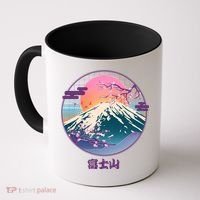 Retro 1980s Japanese Mount Fuji Coffee Mug thumb 0