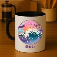 Retro 1980s Japanese Mount Fuji Coffee Mug thumb 4