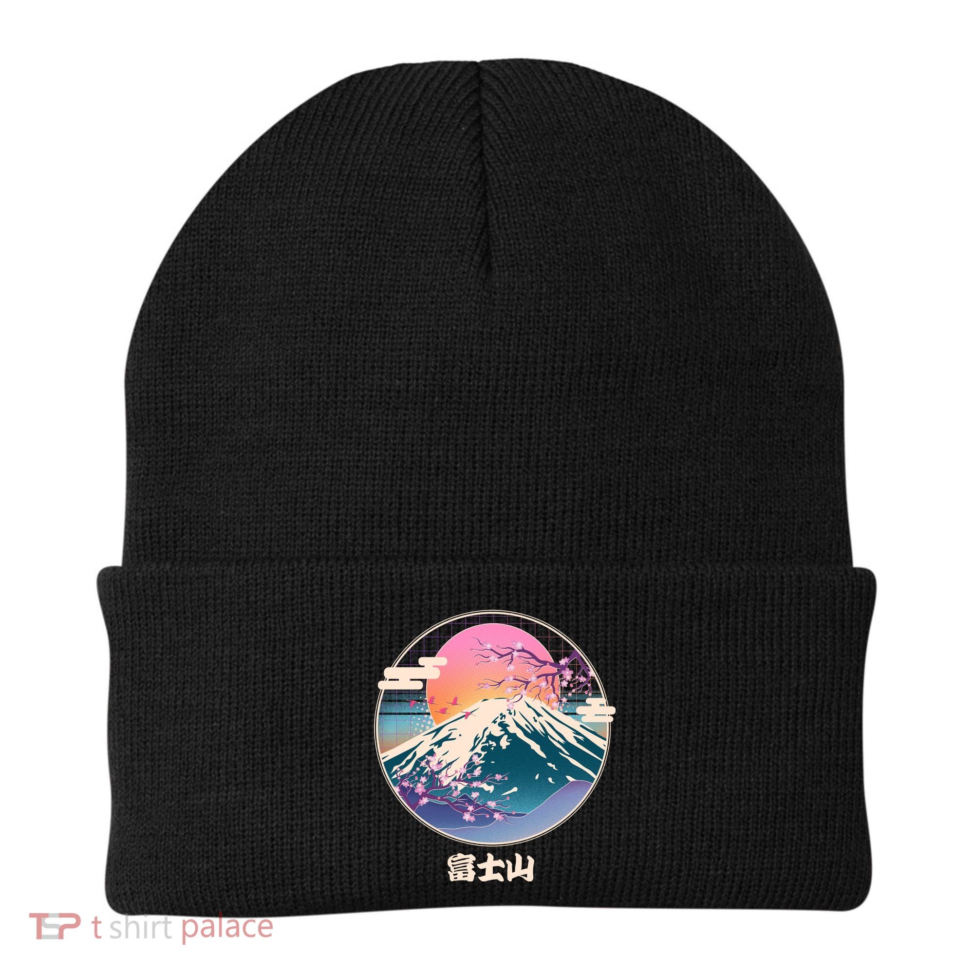 Retro 1980s Japanese Mount Fuji Beanie