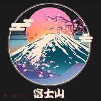 Retro 1980s Japanese Mount Fuji Women's Hoodie thumb 2