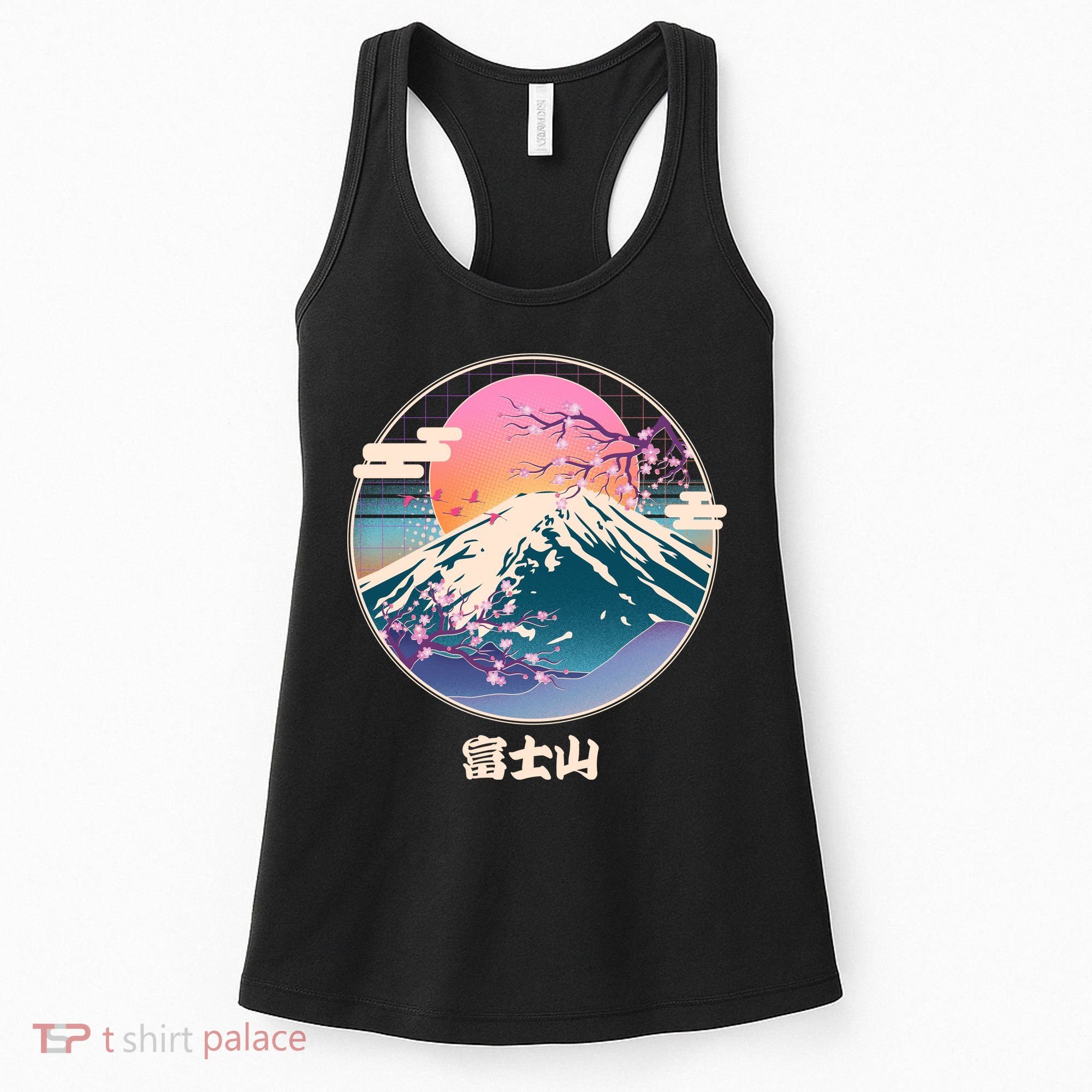Retro 1980s Japanese Mount Fuji Women's Tank Top