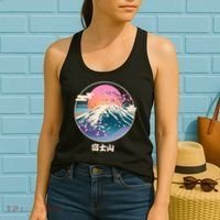 Retro 1980s Japanese Mount Fuji Women's Tank Top thumb 2