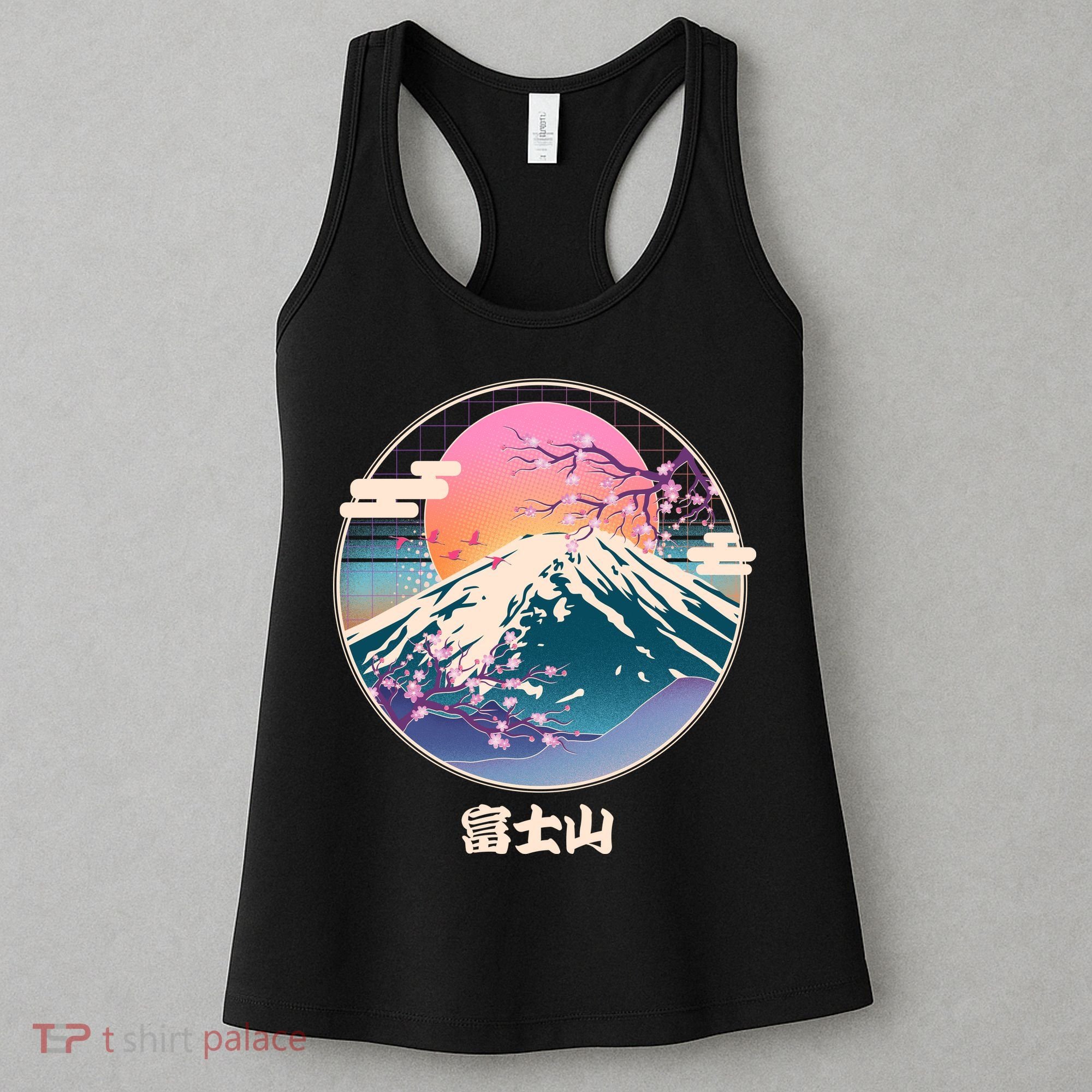 Retro 1980s Japanese Mount Fuji Women's Tank Top