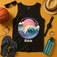 Retro 1980s Japanese Mount Fuji Tank Top thumb 4