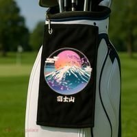 Retro 1980s Japanese Mount Fuji Golf Towel thumb 2