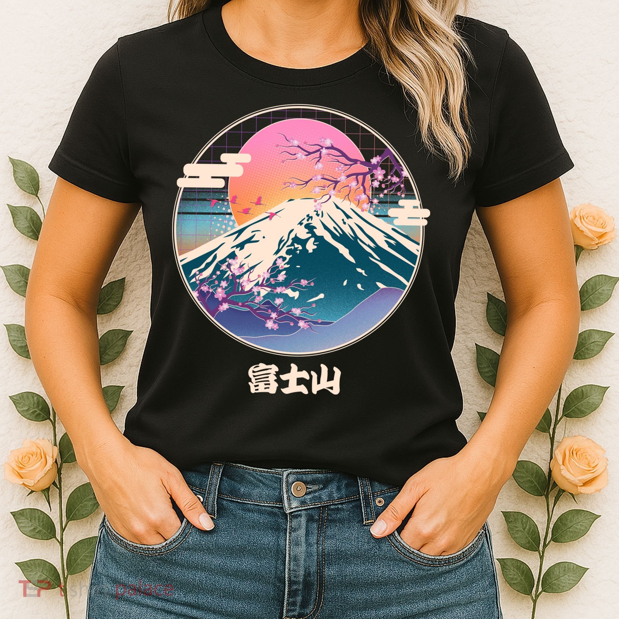 Retro 1980s Japanese Mount Fuji Women's T-Shirt
