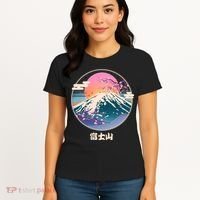 Retro 1980s Japanese Mount Fuji Women's T-Shirt thumb 4