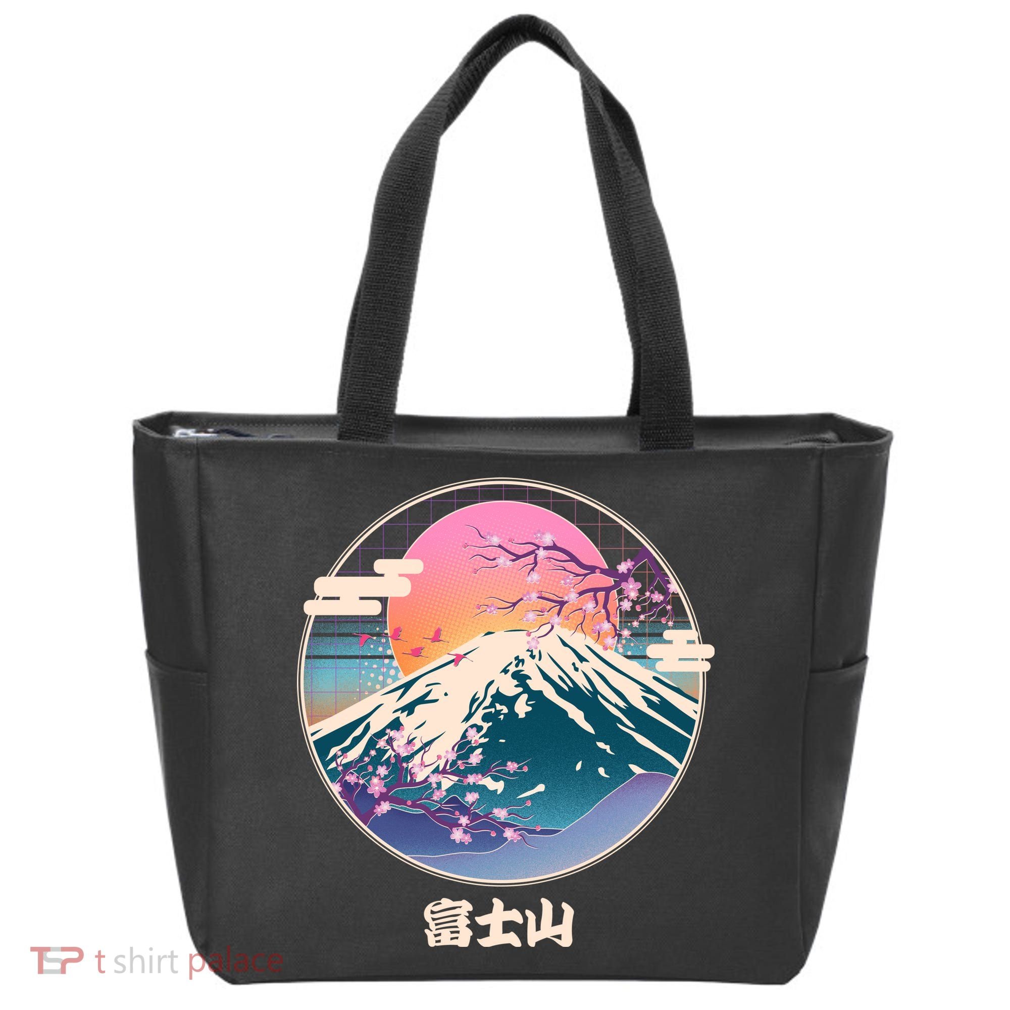 Retro 1980s Japanese Mount Fuji Tote Bag