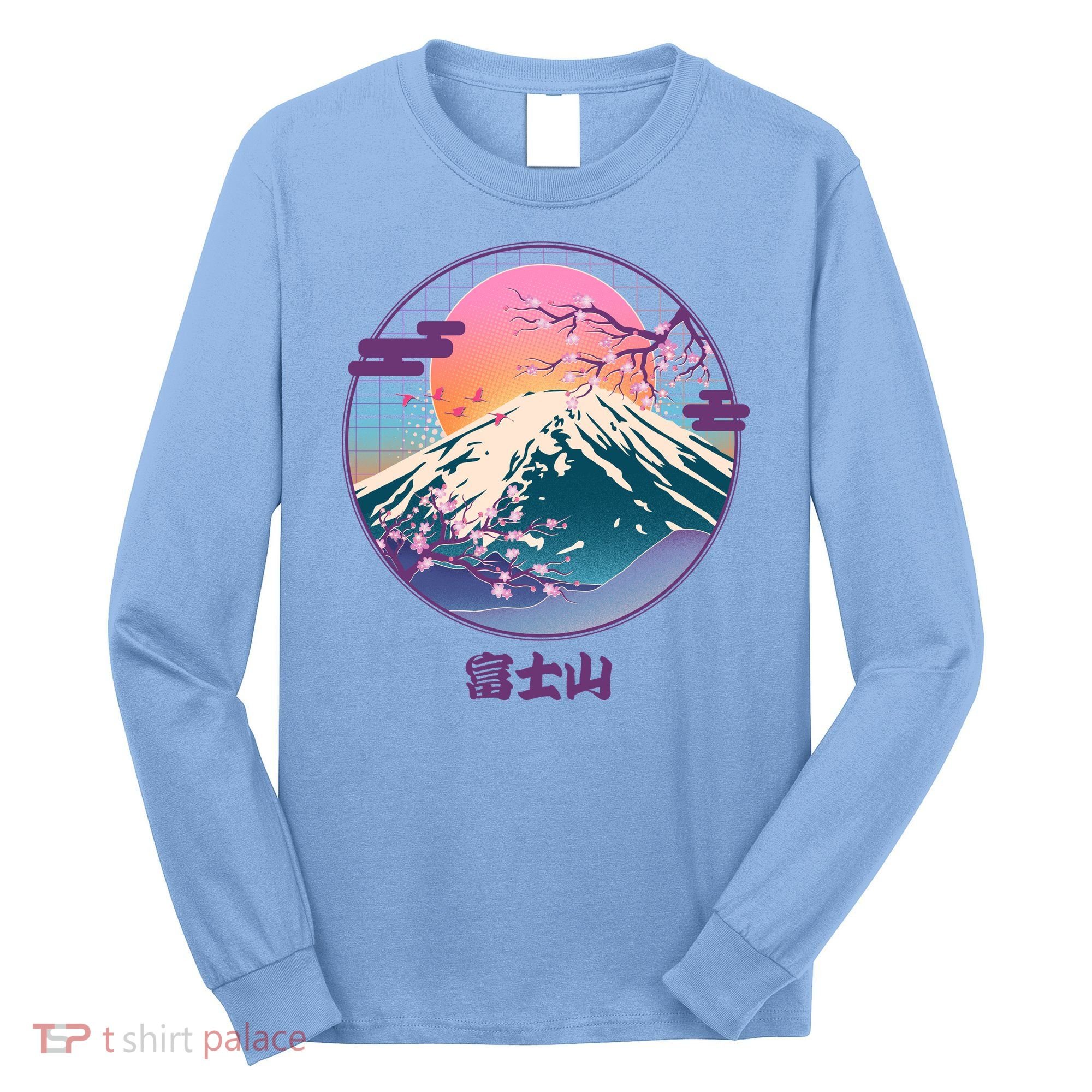Retro 1980s Japanese Mount Fuji Long Sleeve Shirt