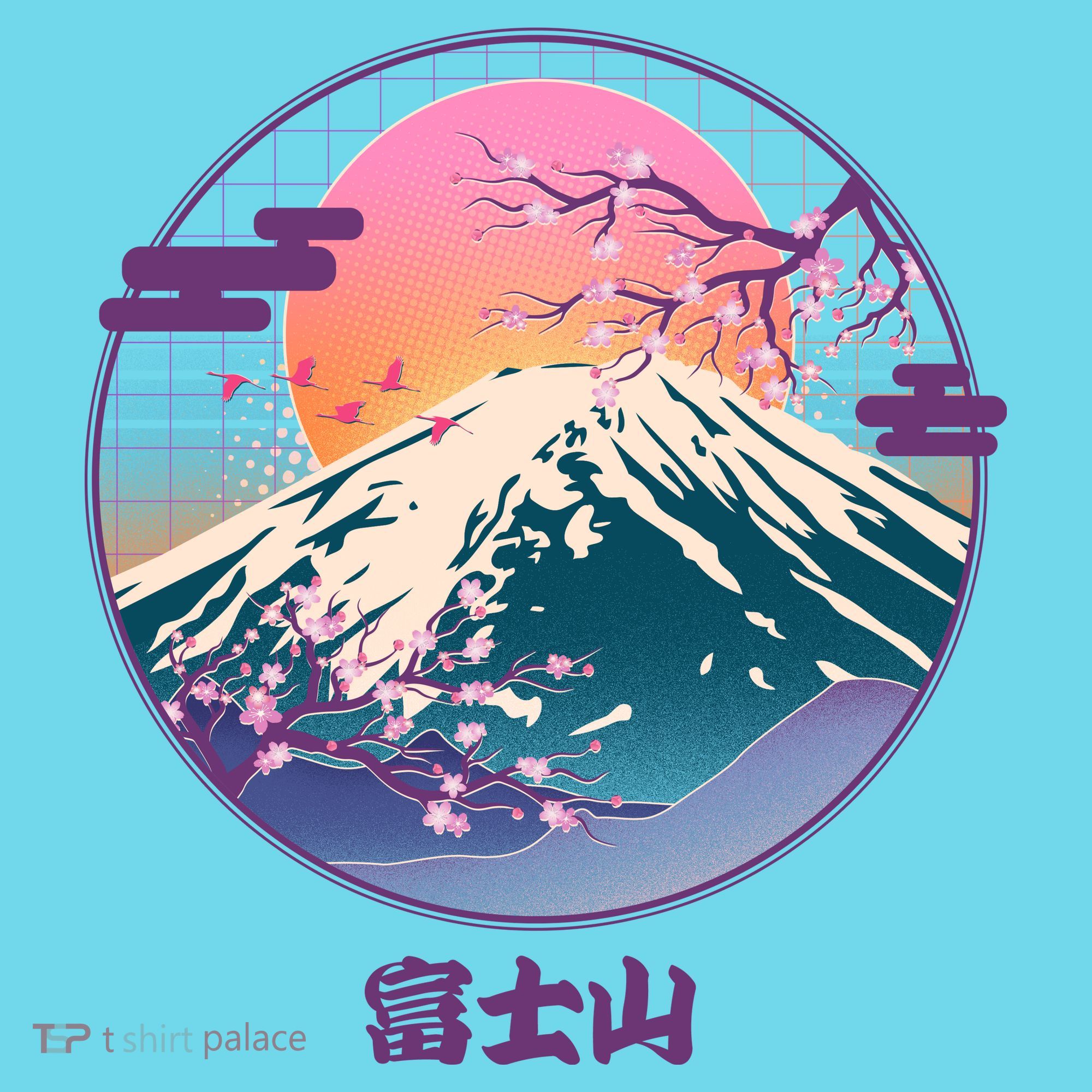 Retro 1980s Japanese Mount Fuji Long Sleeve Shirt