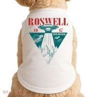 Roswell 1947 New Mexico Ufo Aliens Spaceship Doggie Tank thumb 0