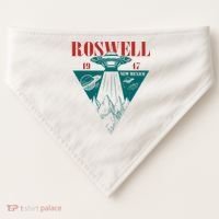 Roswell 1947 New Mexico Ufo Aliens Spaceship USA-Made Doggie Bandana thumb 0