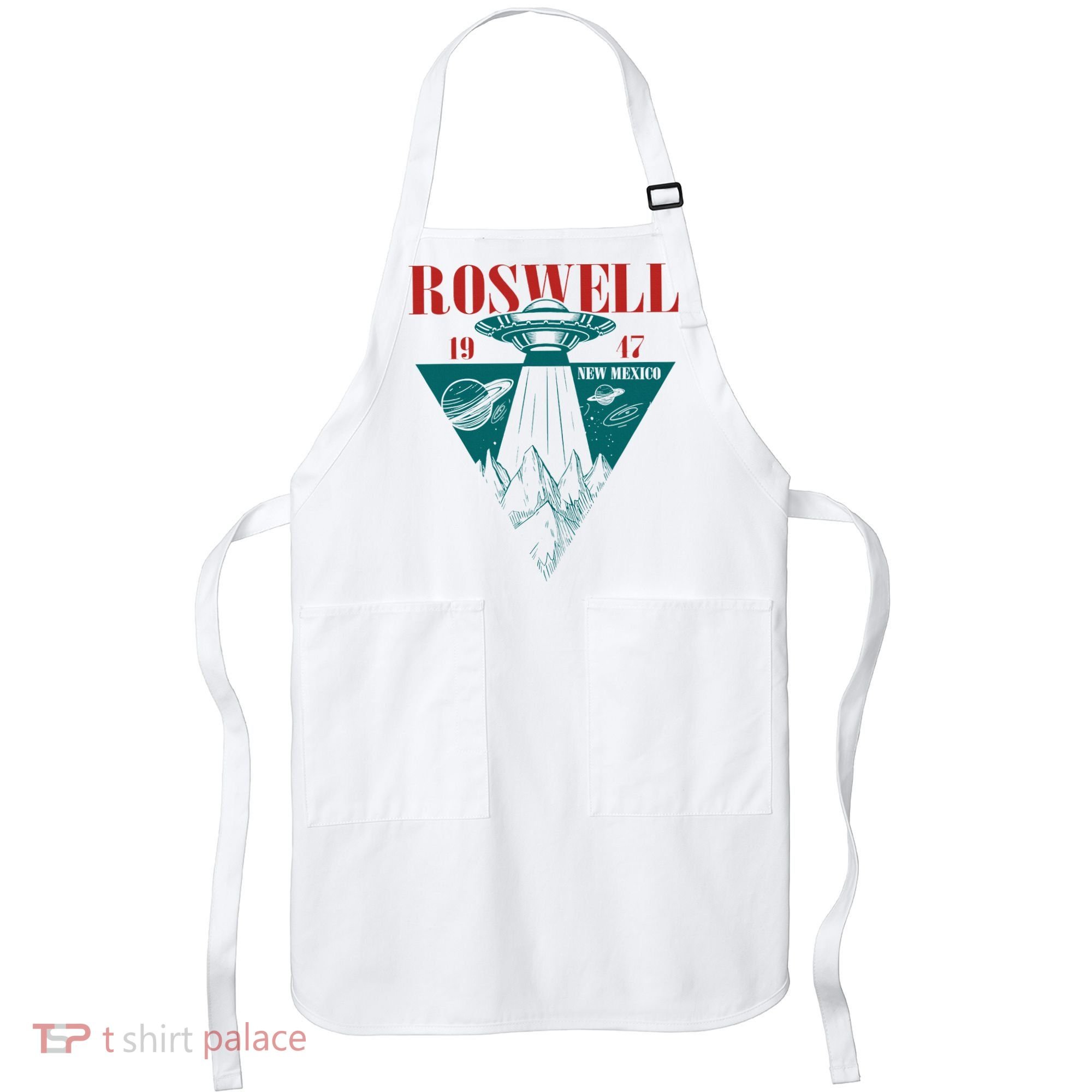 Roswell 1947 New Mexico Ufo Aliens Spaceship Apron