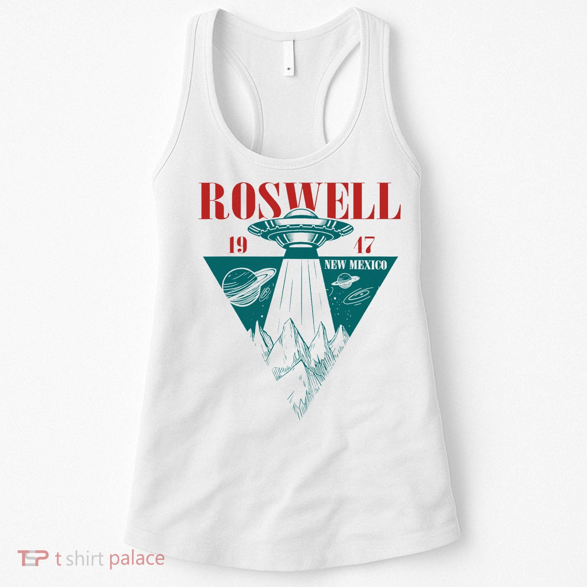 Roswell 1947 New Mexico Ufo Aliens Spaceship Women's Tank Top