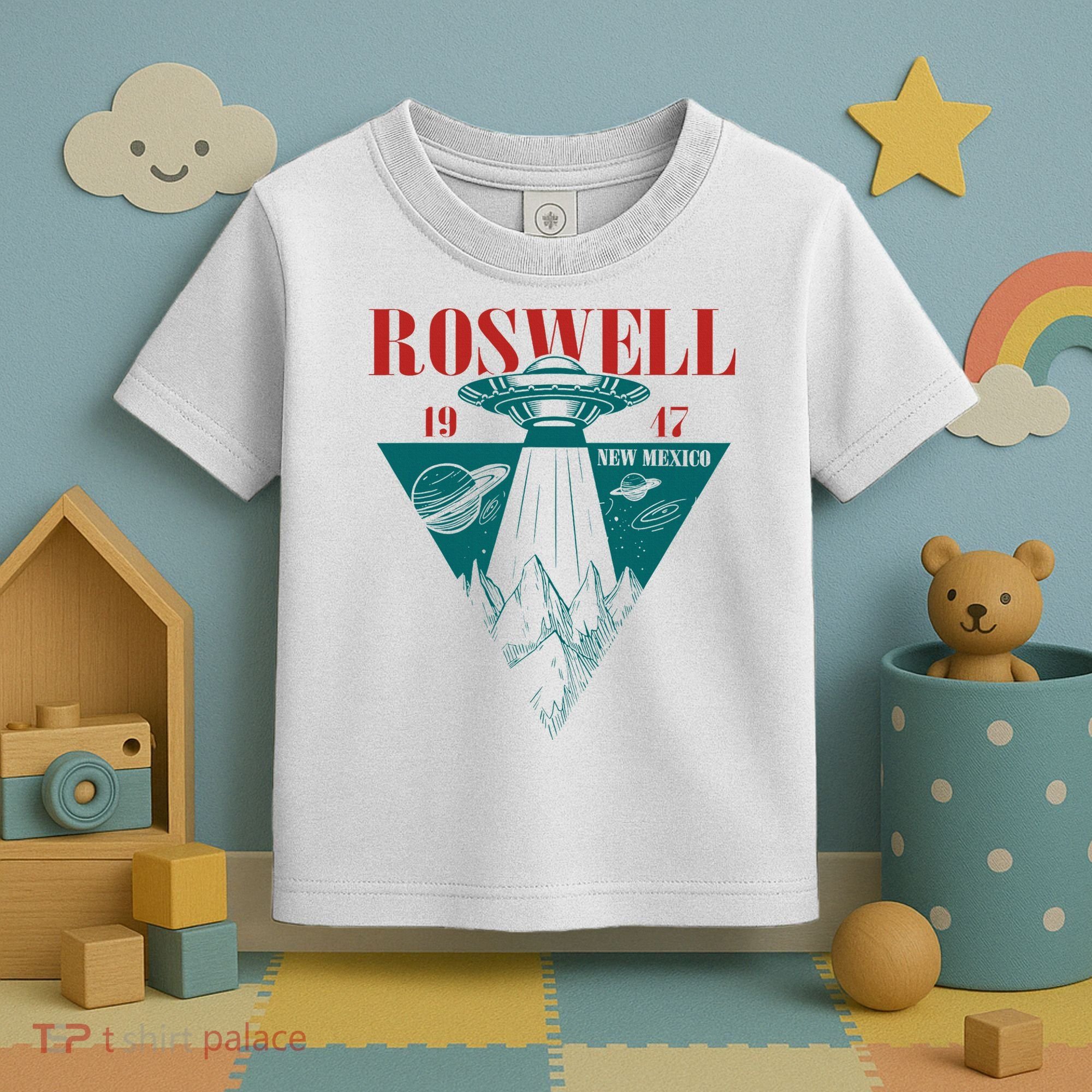Roswell 1947 New Mexico Ufo Aliens Spaceship Toddler T-Shirt
