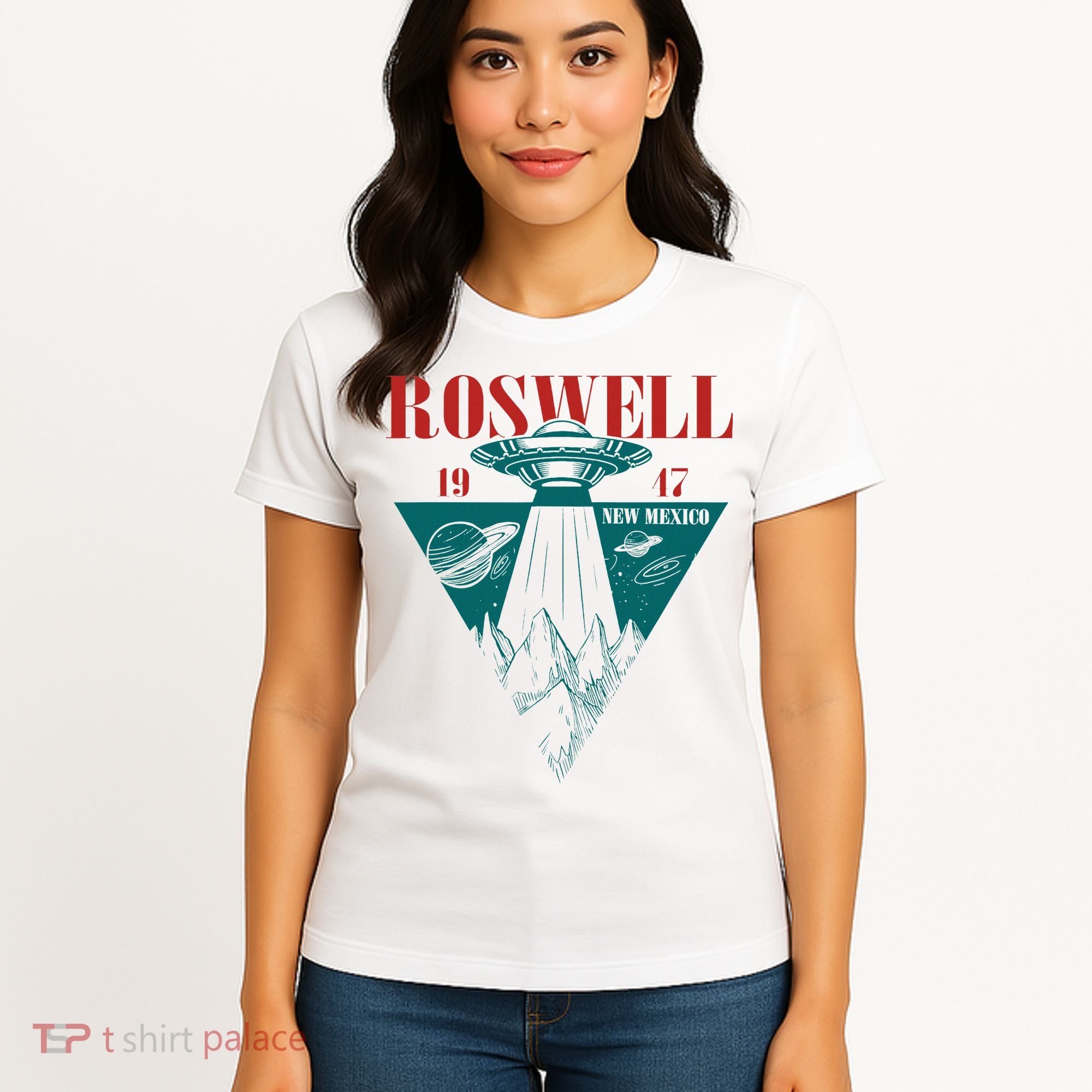 Roswell 1947 New Mexico Ufo Aliens Spaceship Women's T-Shirt