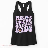 Retro 1960s Purple Up For MilitaryKids Women's Tank Top thumb 0