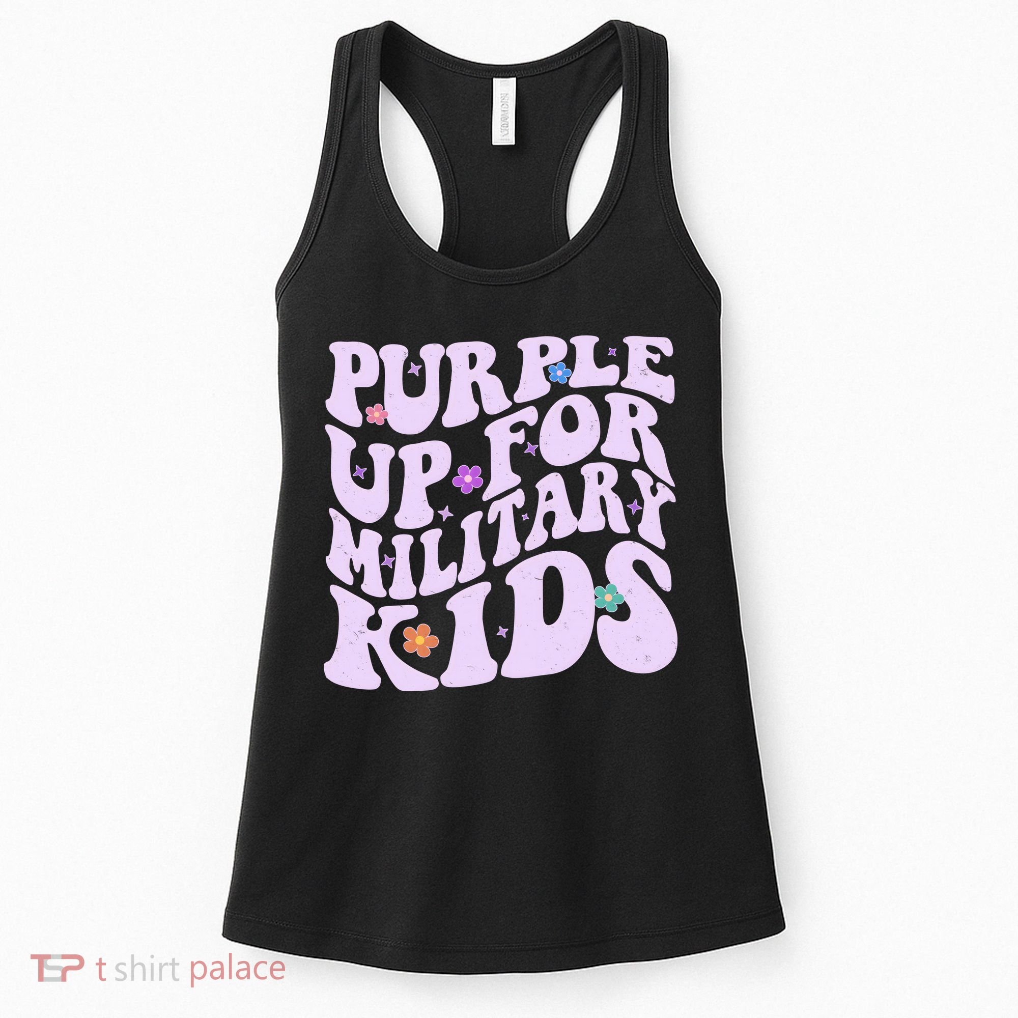 Retro 1960s Purple Up For MilitaryKids Women's Tank Top