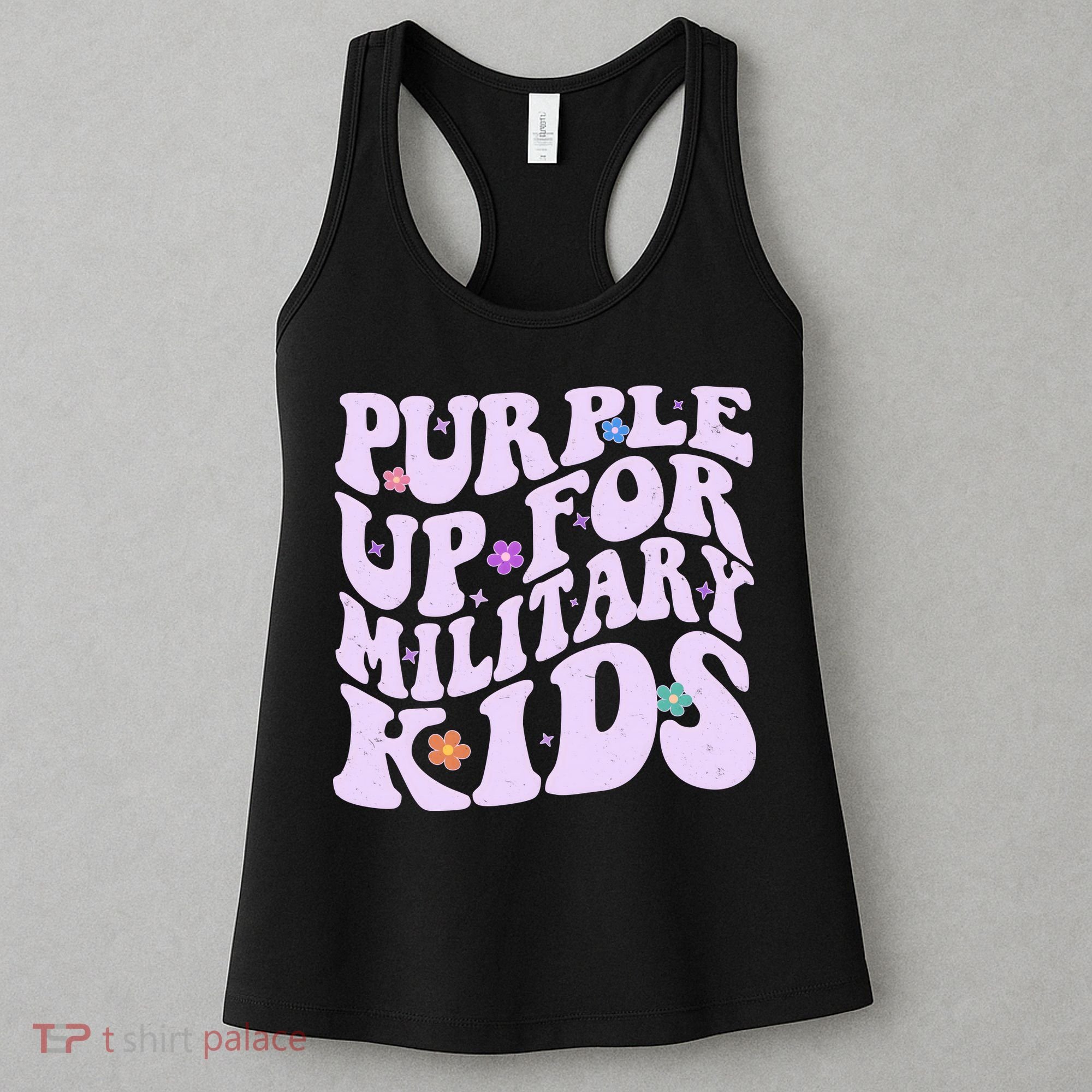 Retro 1960s Purple Up For MilitaryKids Women's Tank Top