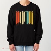 Retro 1970S Style San Antonio Texas Skyline Women's Sweatshirt thumb 0
