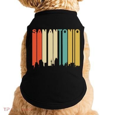 Retro 1970S Style San Antonio Texas Skyline Doggie Tank