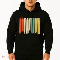 Retro 1970S Style San Antonio Texas Skyline Hoodie thumb 2