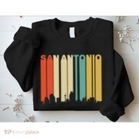 Retro 1970S Style San Antonio Texas Skyline Sweatshirt thumb 2