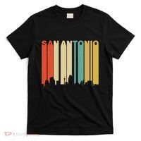 Retro 1970S Style San Antonio Texas Skyline T-Shirt thumb 0