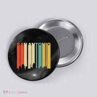 Retro 1970S Style San Antonio Texas Skyline Button thumb 0